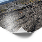 キラウエアの乾燥溶岩ベッドの上にイキクレーター フォトプリント            (角)