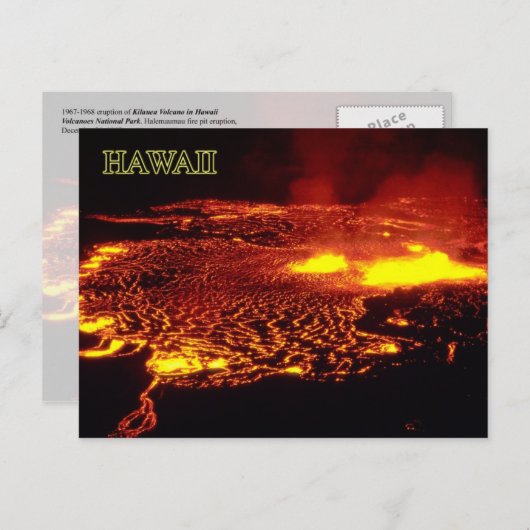 キラウエア噴火ハワイ火山国立公園 ポストカード (正面/裏面)