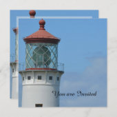 キラウエア灯台 カウアイ 誕生日 招待状 (正面/裏面)