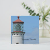 キラウエア灯台 カウアイ 誕生日 招待状 (スタンド正面)