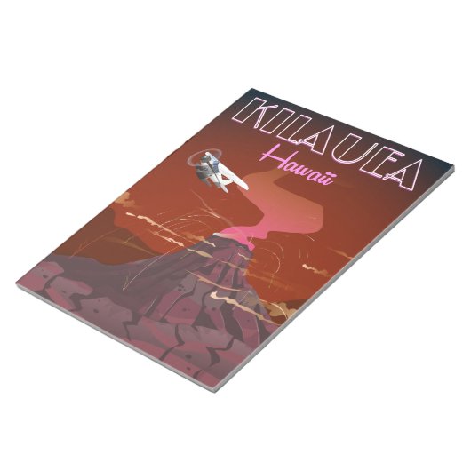 キラウエア・ハワイ飛行旅行ポスター ノートパッド (アングル)