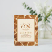 キラエレガントフお洒落プリント60誕生日 招待状 (スタンド正面)