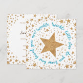 キラキラおとこのこベイビーシャワーのご招待 招待状 (正面/裏面)