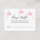 キラキラおむつラッフルベビーシャワー エンクロージャーカード (正面)