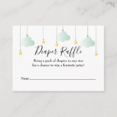 キラキラおむつラッフルベビーシャワー エンクロージャーカード (正面)