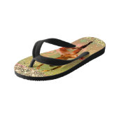 キラキラお洒落スの水色バレリーナ キッズビーチサンダル (アングル)