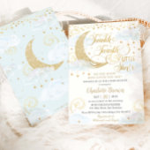 キラキラお洒落リトルスターブルーベビーシャワー 招待状