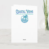 キラキラかわいらし輝くブルーウェーブの記念日 カード (裏面)