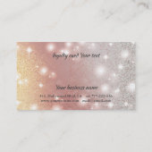 キラキラきらめく輝く《写真》ぼけ味はさみ髪のロゴ ロイヤリティカード (裏面)