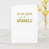 キラキラする季節 - ユーモアあふれるスパークリングワイン カード (黄色い花)