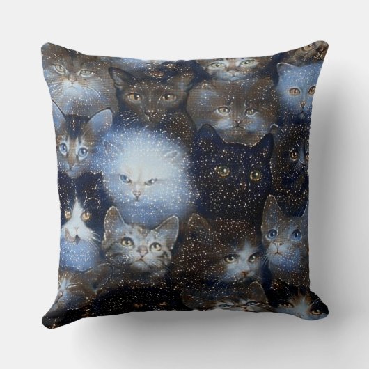 キラキラする猫 クッション (裏面)