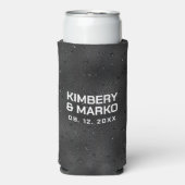 キラキラとキラキラした黒いテクスチャ スリム缶クーラー (Seltzer正面)