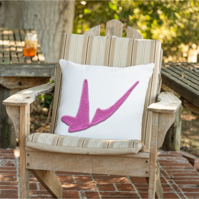 キラキラとピンクの蝶 アウトドアクッション (椅子)