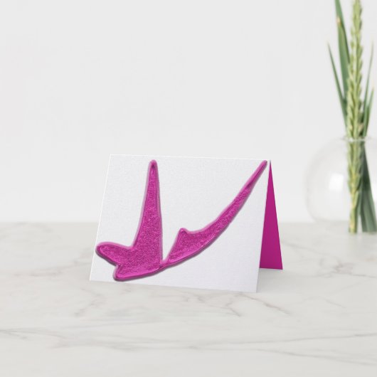 キラキラとピンクの蝶 シーズンカード (正面)