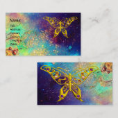 キラキラと光る金ゴールド蝶 名刺 (正面/裏面)