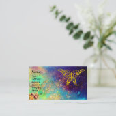 キラキラと光る金ゴールド蝶 名刺 (スタンド正面)