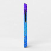 キラキラと夢想的なブルーモノグラム Case-Mate iPhoneケース (裏面/左)