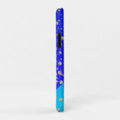 キラキラと夢想的なブルーモノグラム Case-Mate iPhoneケース (裏面/右)