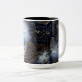 キラキラと猫のコーヒーマグ ツートーンマグカップ (正面右)