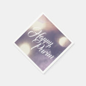 キラキラと紫の幸せなプリン スタンダードカクテルナプキン (角)