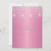 キラキラと輝く銀色のドリッピング キンセアニエラ ご招待状 招待状 (裏面)