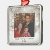 キラキラと雪片フォトオーナメント メタルオーナメント (左)