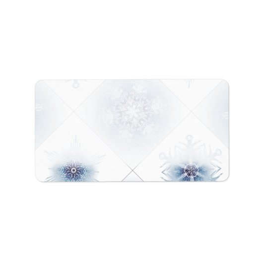 キラキラと青の雪片 ラベル (正面)