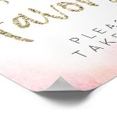 キラキラのジェンダーが好意を示すサイン ポスター (角)