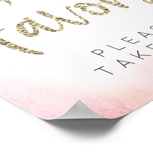 キラキラのジェンダーが好意を示すサイン ポスター (角)