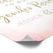 キラキラのジェンダーが歓迎のサインを明らかにする ポスター (角)