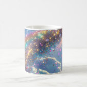 キラキラのデジタルアート コーヒーマグカップ (中央)