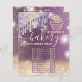 キラキラのドライプカップケーキシェフスクリプトベーカリー (正面/裏面)