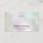 キラキラのドライプカップケーキシェフスクリプトベーカリー 名刺 (裏面)