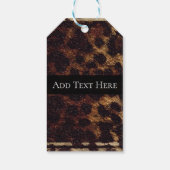 キラキラのヒョウ レオパード 動物柄 ワイルド サファリ ギフトタグ (裏面)