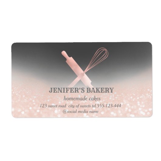 キラキラのピ転がン&ウィスクシェフベーカリー ラベル (正面)