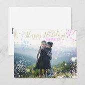 キラキラの写真と共に　楽しいホリデーシーズン シーズンカード (正面/裏面)