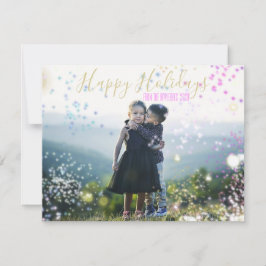 キラキラの写真と共に　楽しいホリデーシーズン シーズンカード