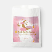 キラキラの小さな星のカスタムピンク フェイバーバッグ (正面)