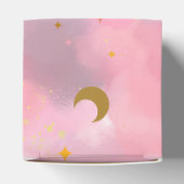 キラキラの小さな星のカスタムピンク フェイバーボックス (上部)