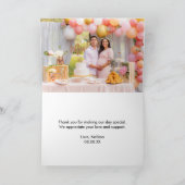 キラキラの小さな星のカスタム写真 サンキューカード (内部)