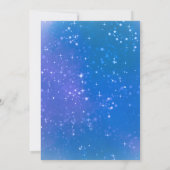 キラキラの小さな星のジェンダーが可愛いバニーの月を明かす 招待状 (裏面)