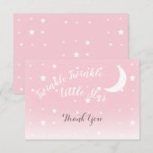 キラキラの小さな星のピンクお感謝していしは知らない ノートカード (正面/裏面)