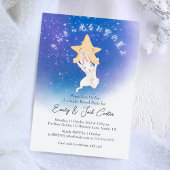 キラキラの小さな星の性別が可愛いバニーの夜を明かす 招待状