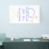 キラキラの小さな星の誕生日の紫のオレンジ 横断幕 (トレードショー)