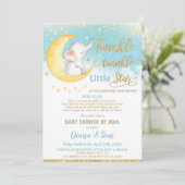 『キラキラの小さな星の象の赤ちゃんシャワー』 招待状 (スタンド正面)