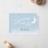 キラキラの小さな星の青あなた感謝していは知らない ノートカード (正面/裏面インサイチュ)