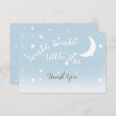 キラキラの小さな星の青あなた感謝していは知らない ノートカード (正面/裏面)