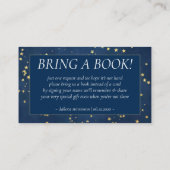 キラキラの小さな星 |ブルー金ゴールドブラウンブックリクエスト エンクロージャーカード (裏面)