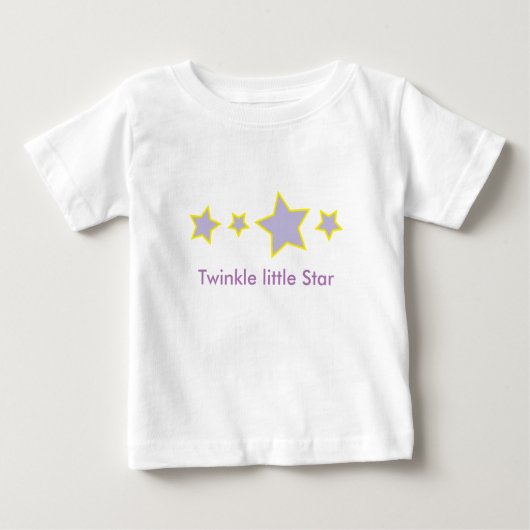 キラキラの小さな星 ベビーTシャツ (正面)