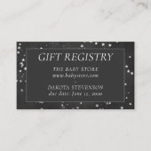 キラキラの小さな星 |モノクロシャワーレジストリ エンクロージャーカード (正面)